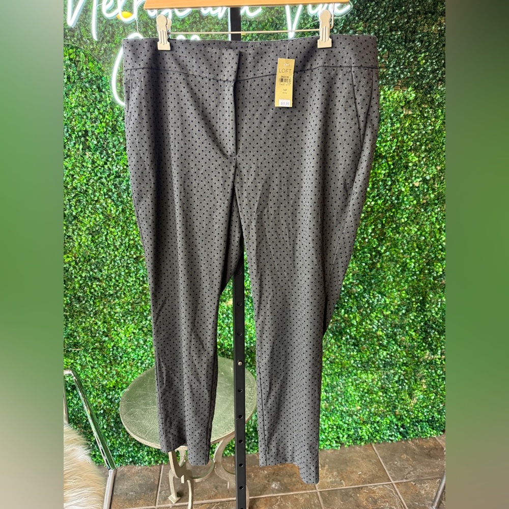 New Loft Julie Skinny Polka Dot Pants